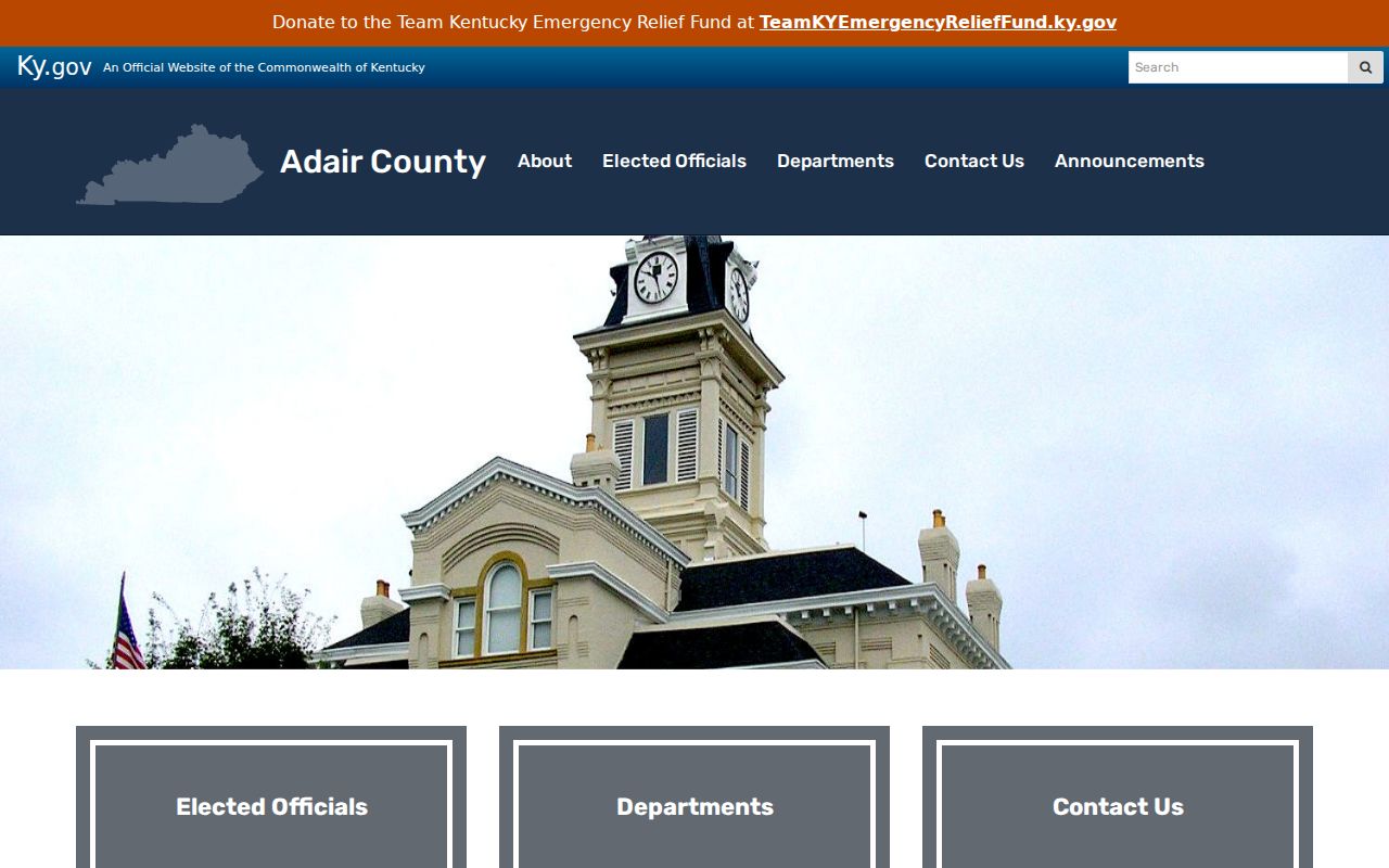 Adair County criminal history government office directory
