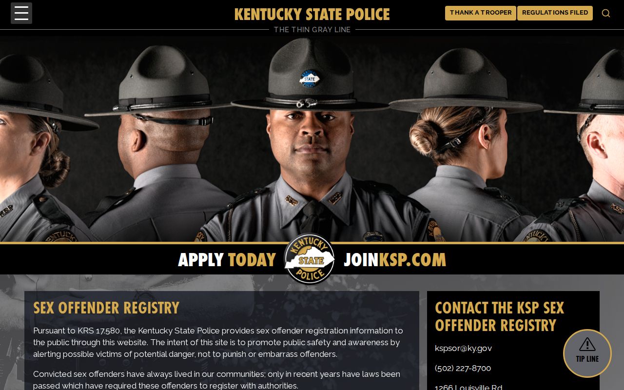 Adair County sex offender registry alerts and KSP guidance